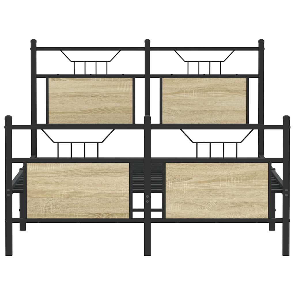 Sengeramme uten madrass sonoma eik 137x190 cm konstruert tre
