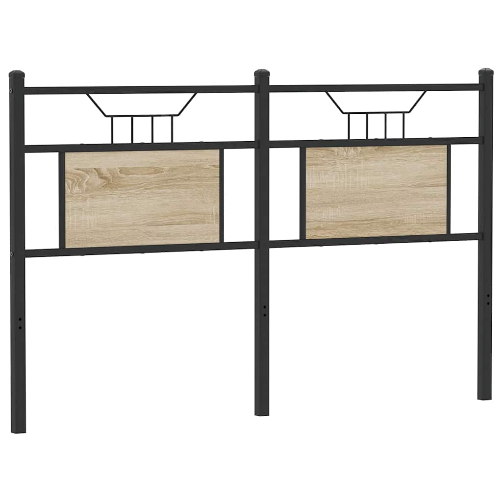 Utskiftbar sengegavl sonoma eik 150 cm konstruert tre og stål vidaXL