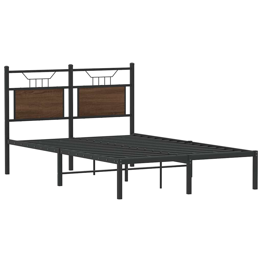 Sengeramme uten madrass brun eik 120x190 cm konstruert tre