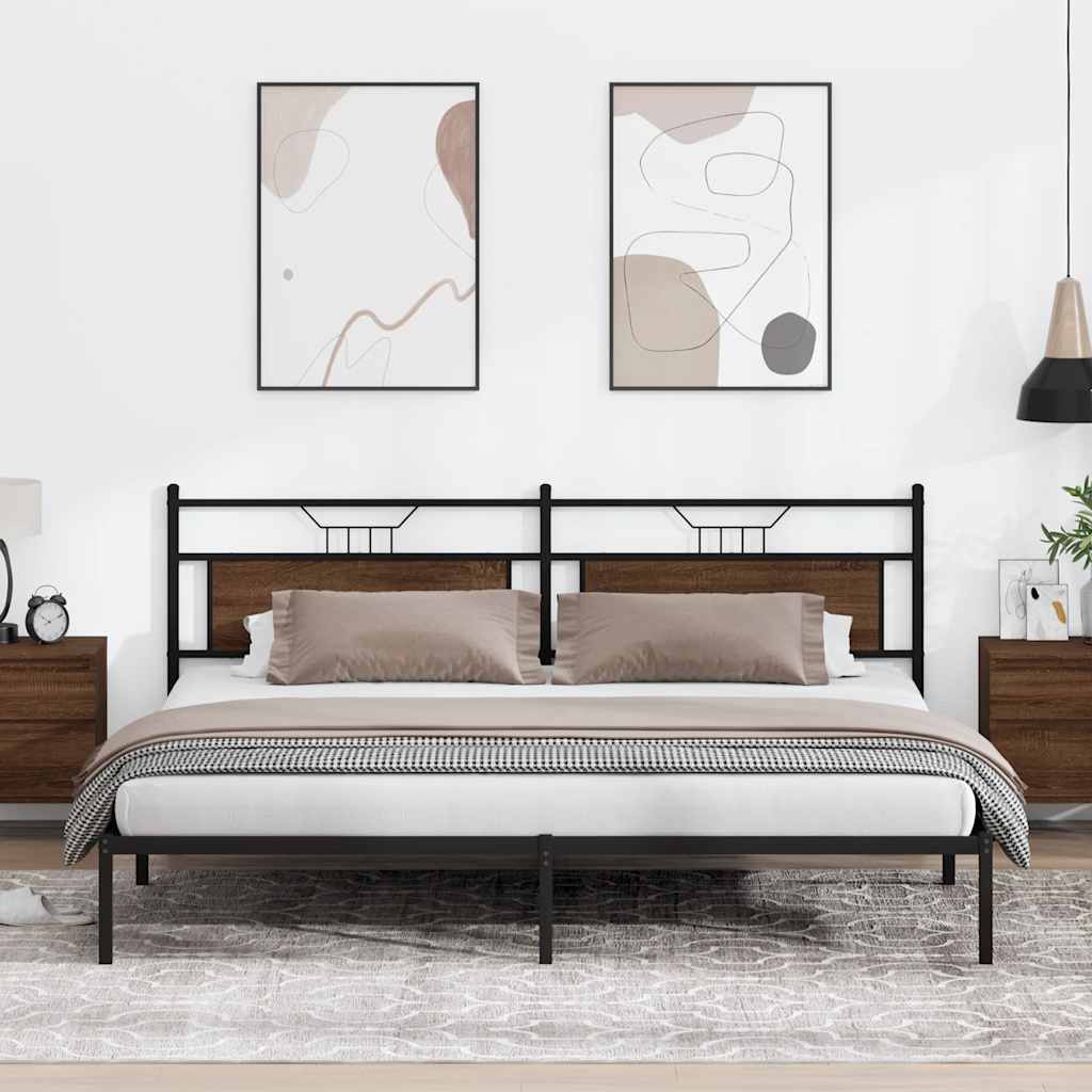 Sengeramme uten madrass madrass brun eik 200x200 cm