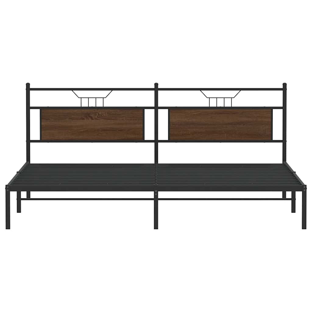 Sengeramme uten madrass madrass brun eik 200x200 cm