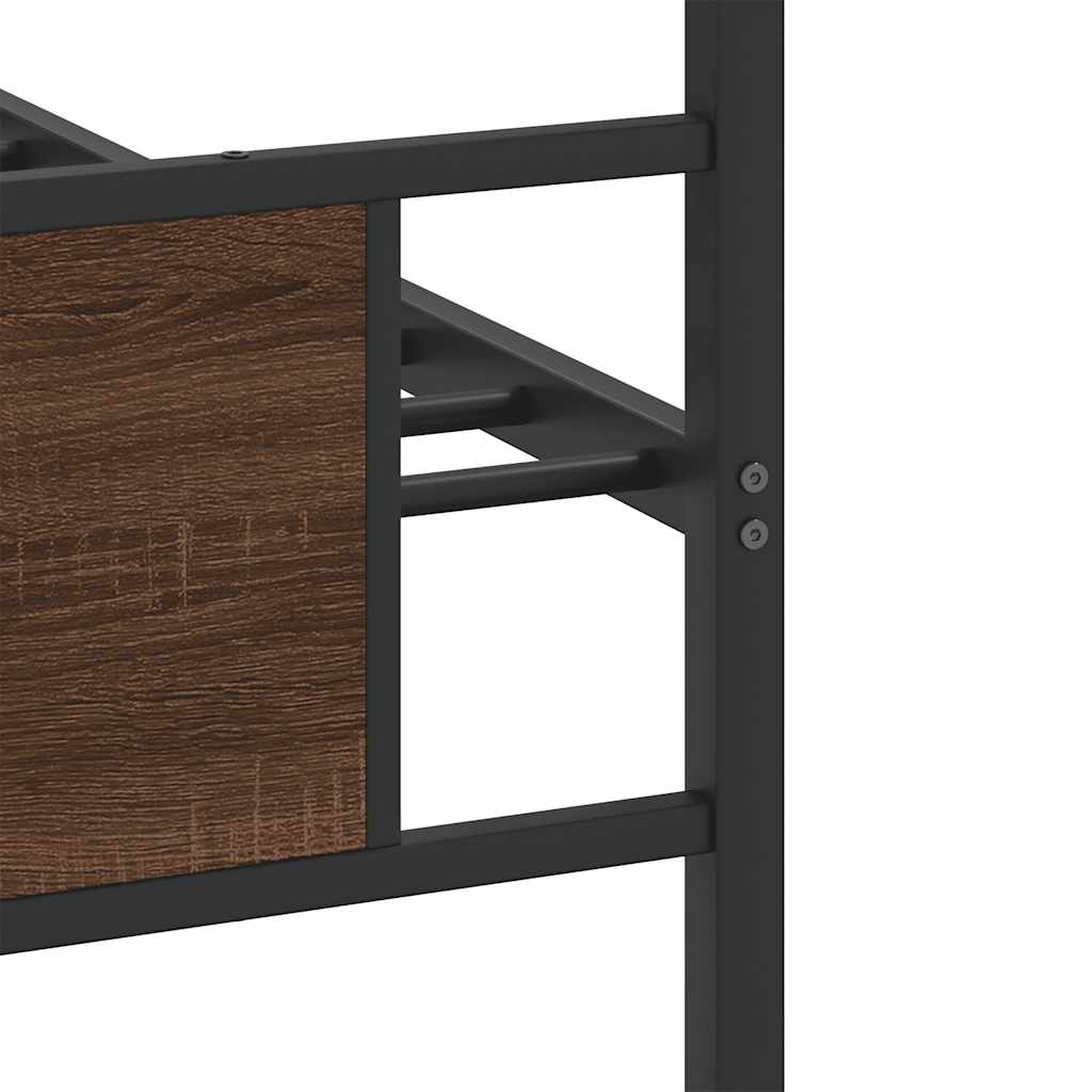 Sengeramme uten madrass brun eik 90x190 cm konstruert tre