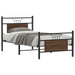 Sengeramme uten madrass brun eik 90x190 cm konstruert tre