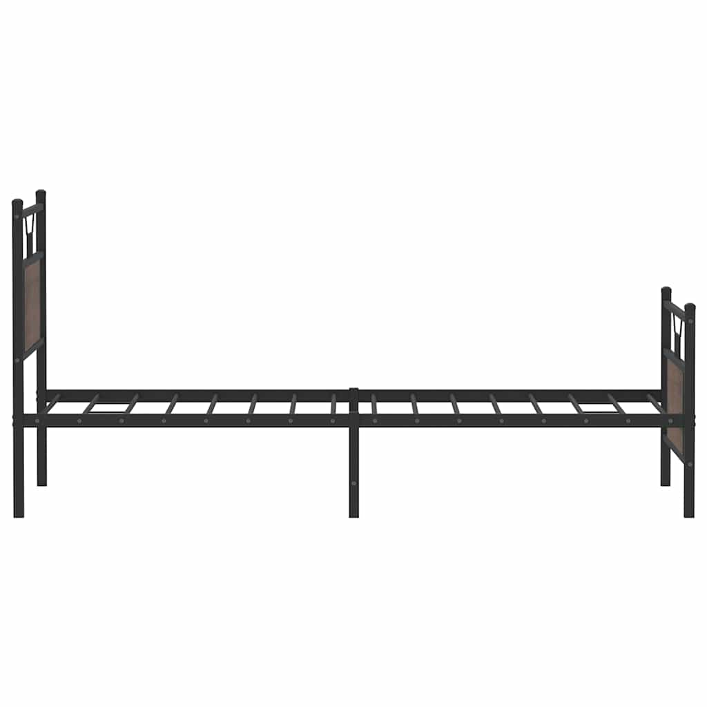 Sengeramme uten madrass brun eik 90x200 cm konstruert tre