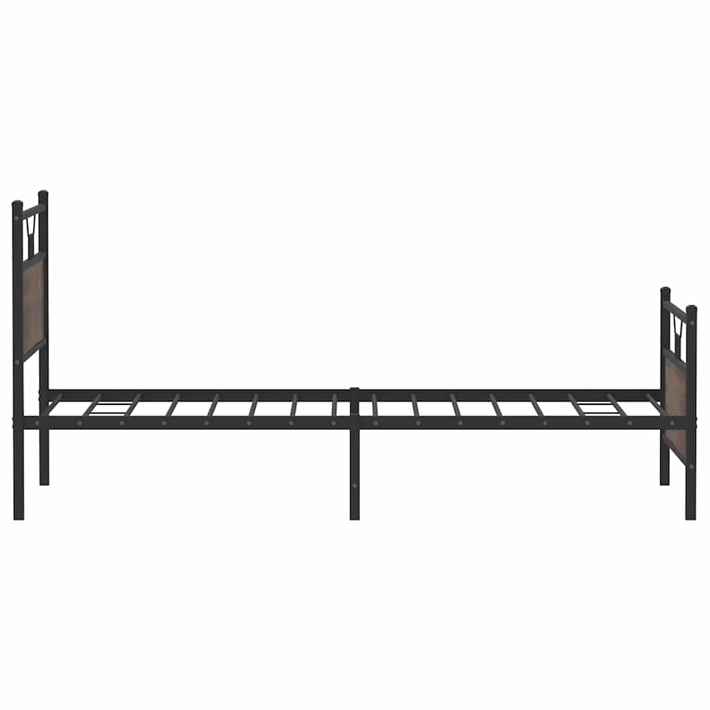 Sengeramme uten madrass brun eik 100x200 cm konstruert tre