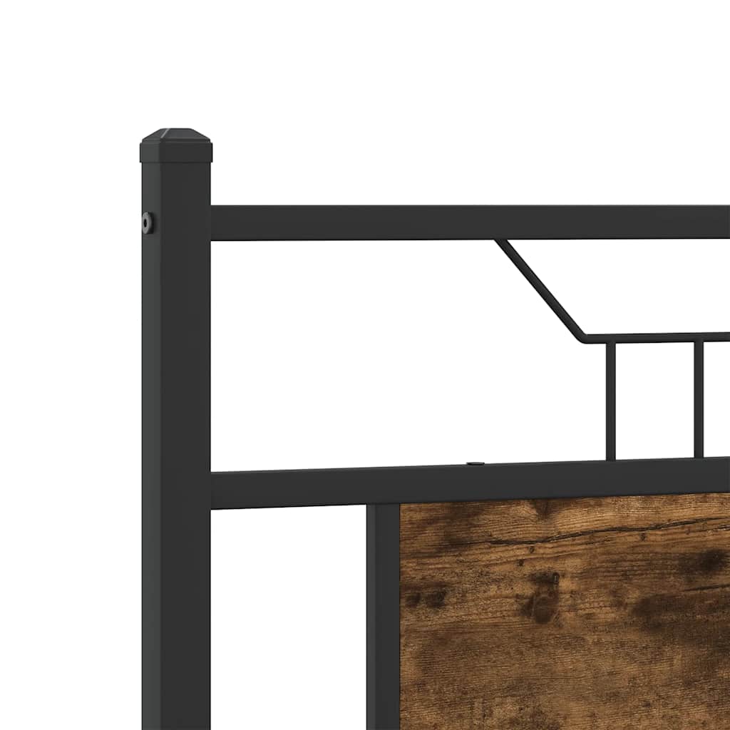 Sengeramme uten madrass røkt eik 137x190 cm konstruert tre
