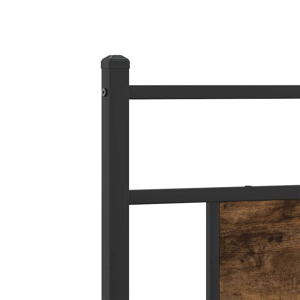 Sengeramme uten madrass røkt eik 80x200 cm konstruert tre