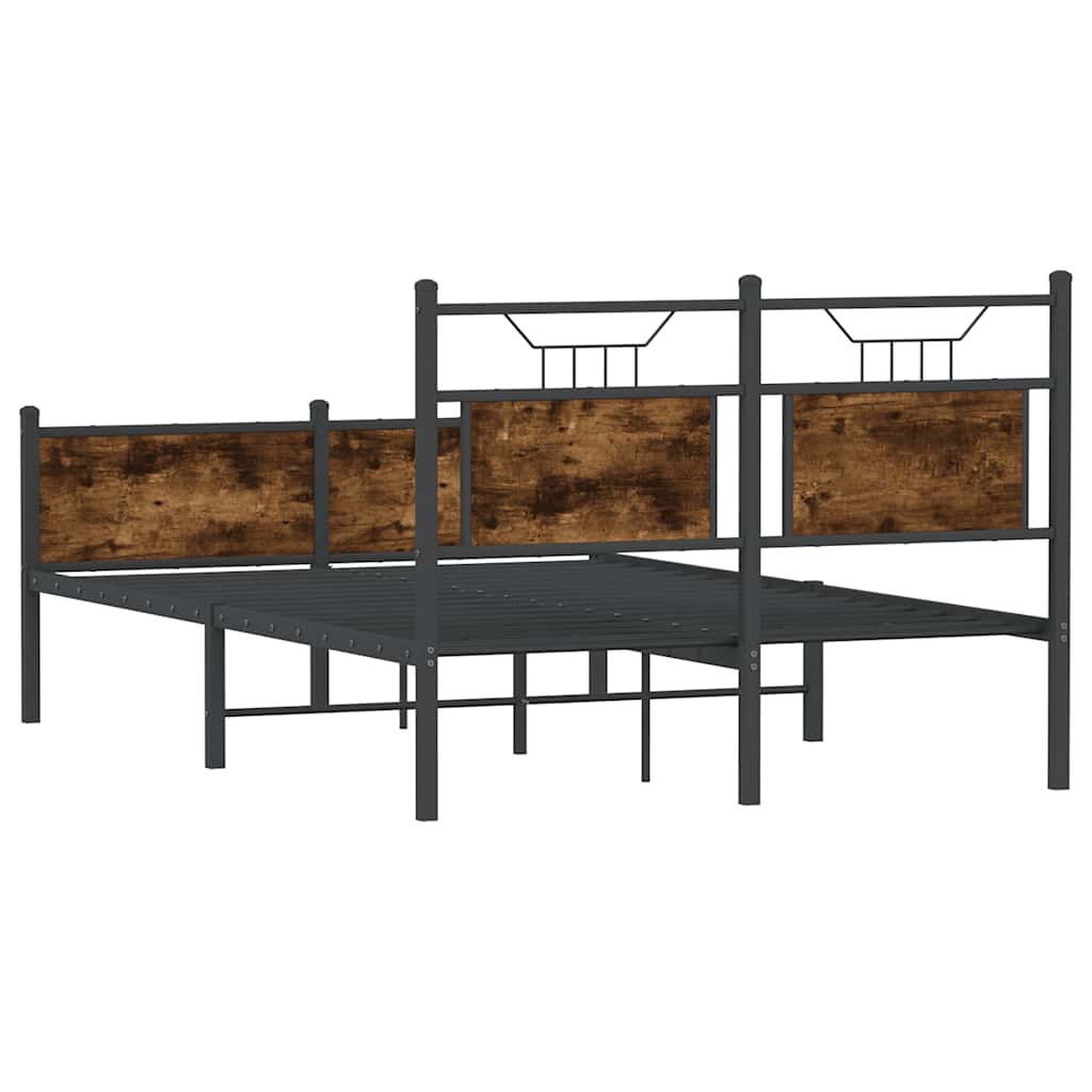 Sengeramme uten madrass røkt eik 120x190 cm konstruert tre