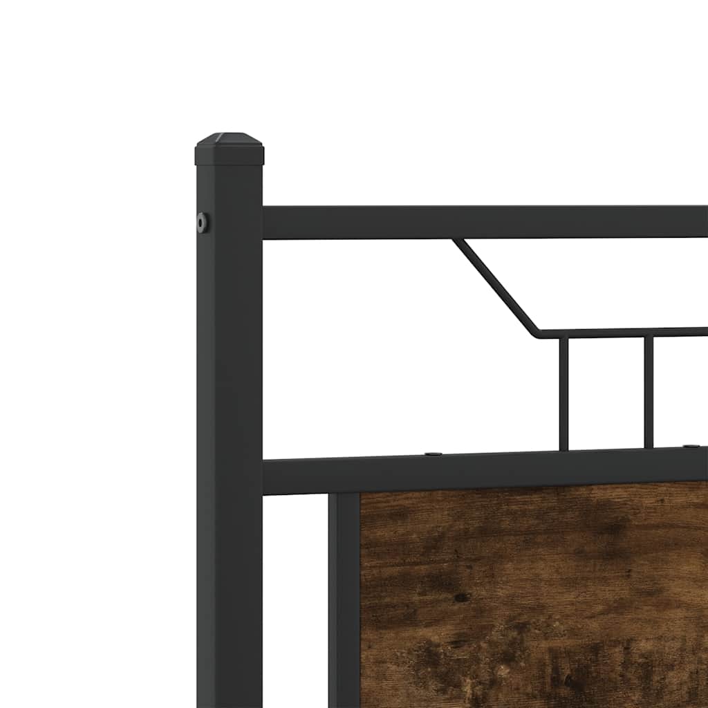 Sengeramme uten madrass røkt eik 120x190 cm konstruert tre