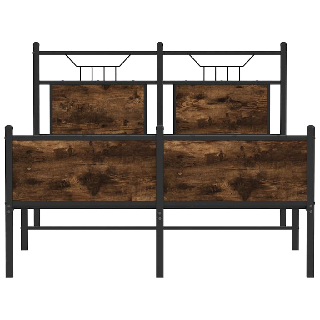 Sengeramme uten madrass røkt eik 120x200 cm konstruert tre