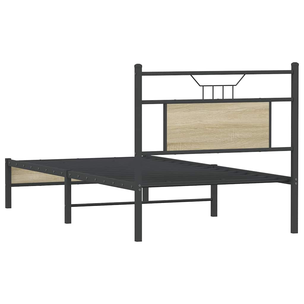 Sengeramme uten madrass sonoma eik 80x200 cm konstruert tre