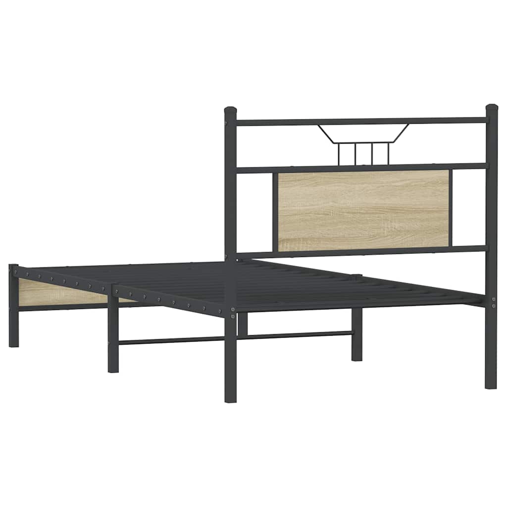 Sengeramme uten madrass sonoma eik 90x200 cm konstruert tre