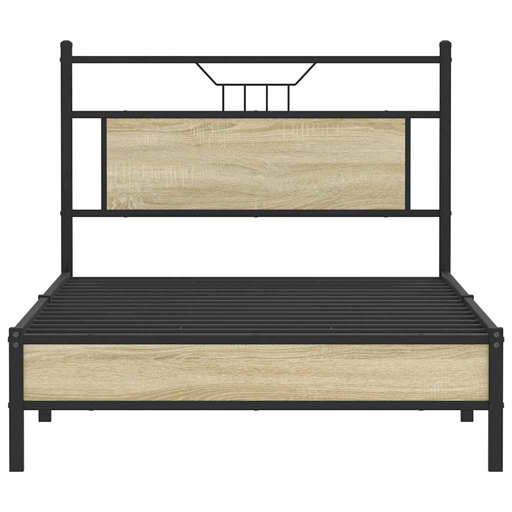 Sengeramme uten madrass sonoma eik 100x190 cm konstruert tre