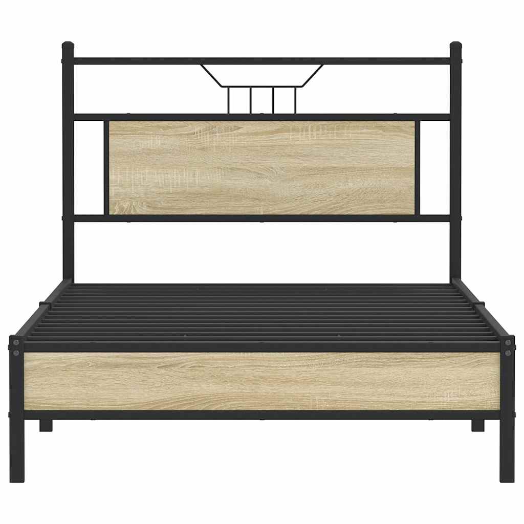 Sengeramme uten madrass sonoma eik 100x200 cm konstruert tre