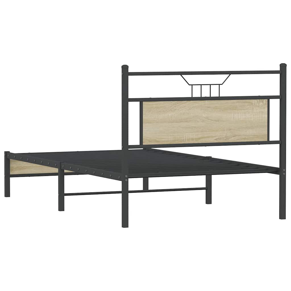Sengeramme uten madrass sonoma eik 100x200 cm konstruert tre