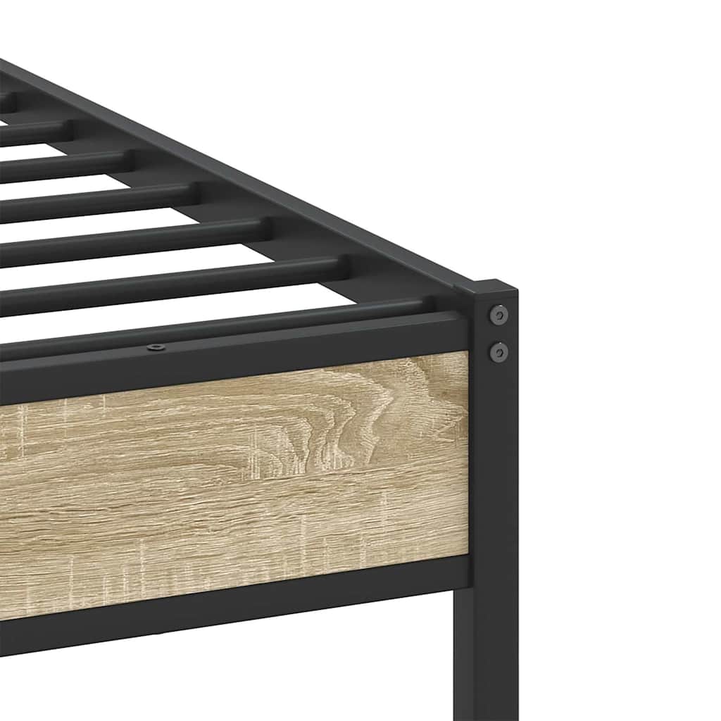 Sengeramme uten madrass sonoma eik 100x200 cm konstruert tre