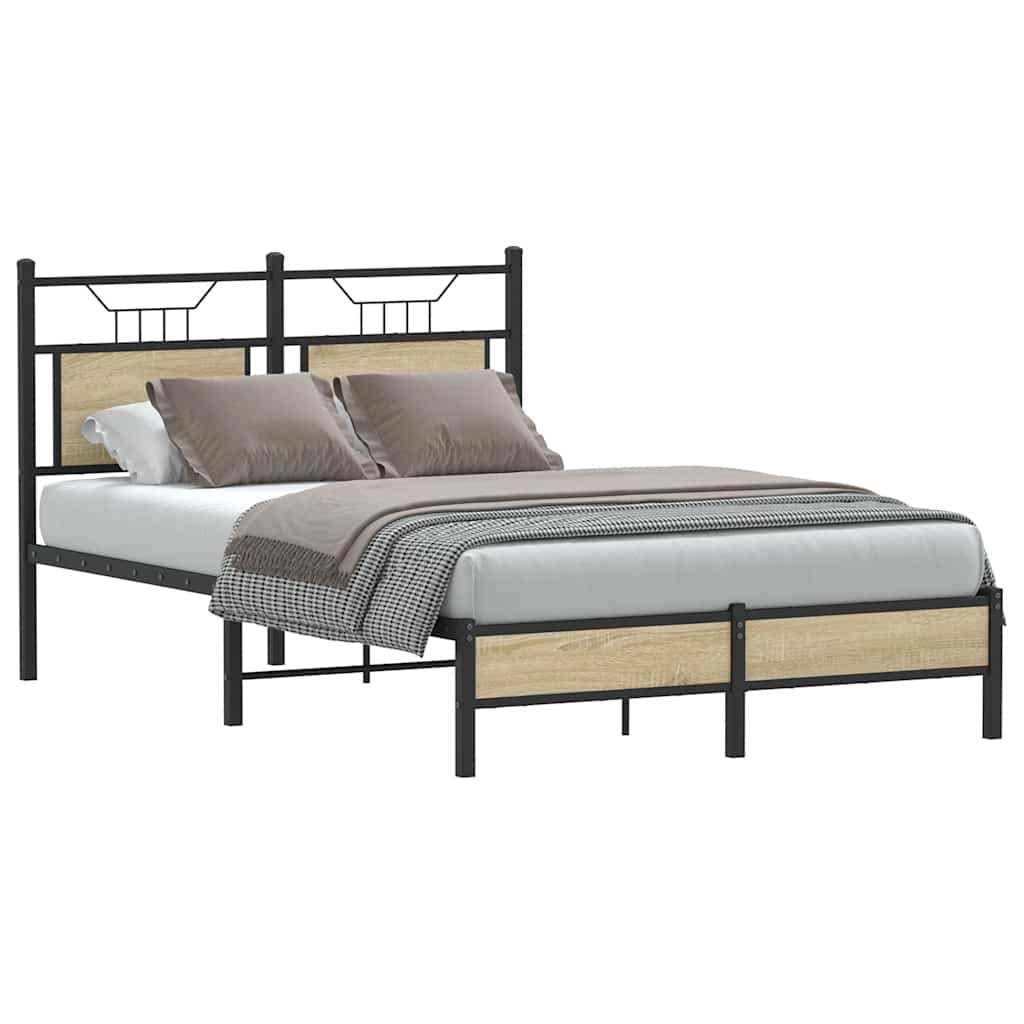 Sengeramme uten madrass sonoma eik 120x200 cm konstruert tre