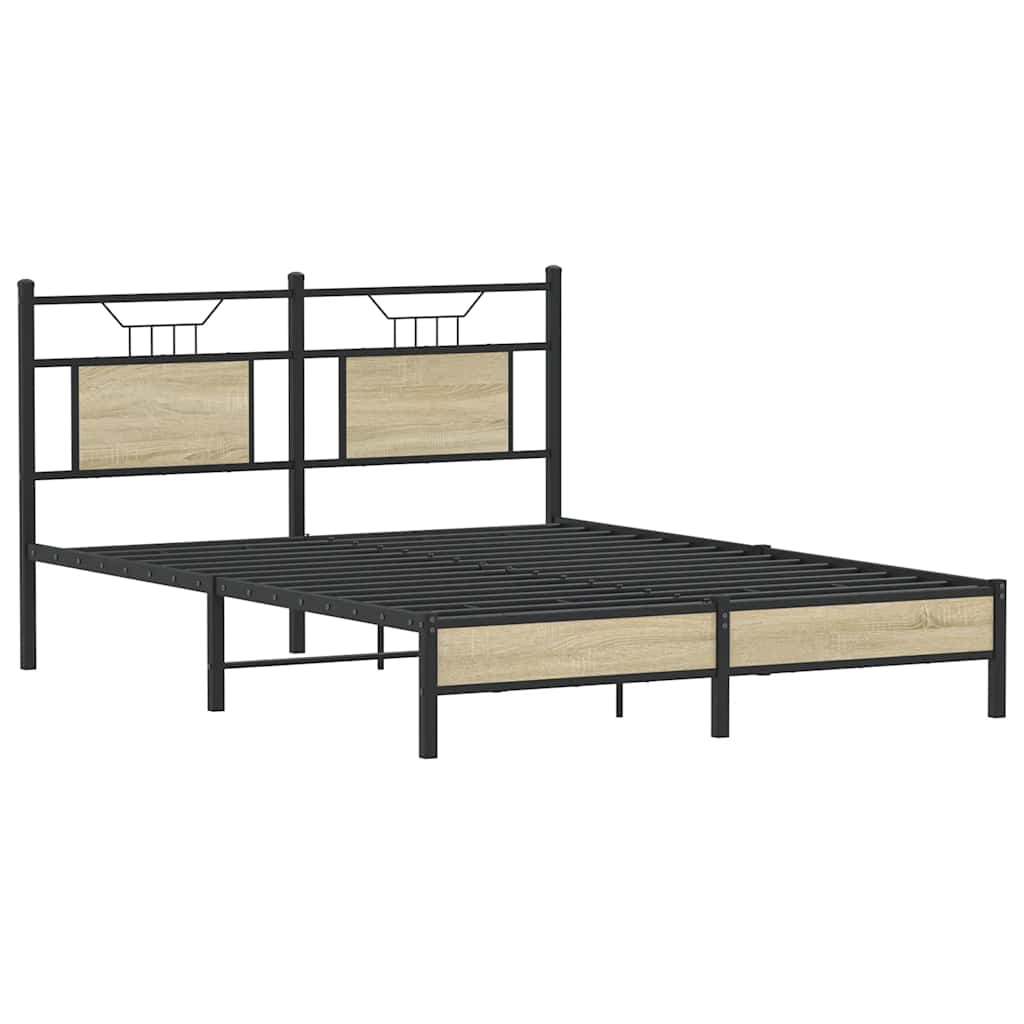 Sengeramme uten madrass sonoma eik 140x190 cm konstruert tre