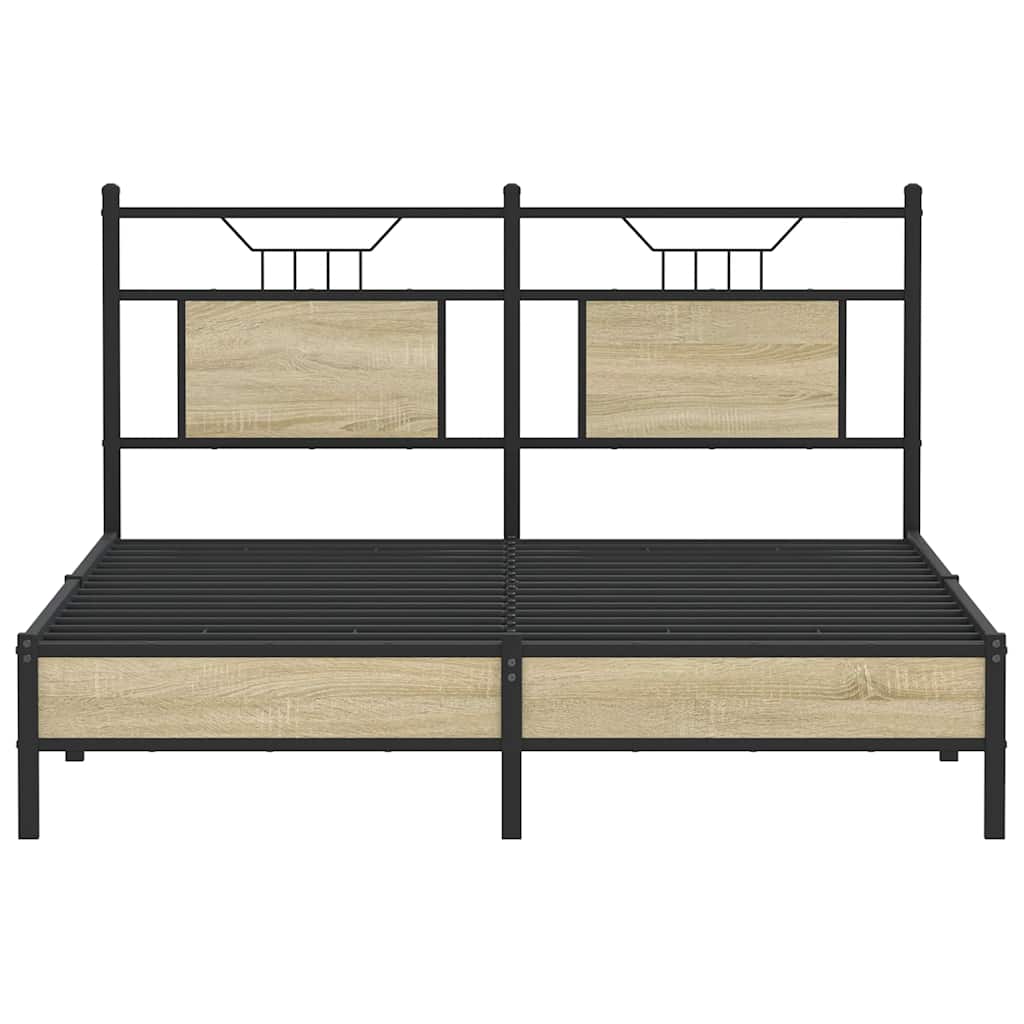 Sengeramme uten madrass sonoma eik 140x190 cm konstruert tre