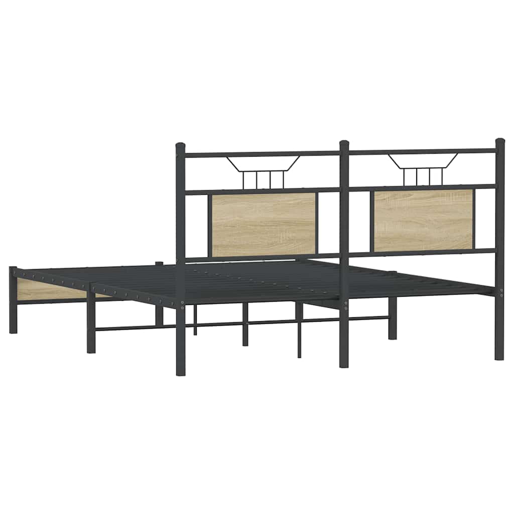 Sengeramme uten madrass sonoma eik 140x200 cm konstruert tre