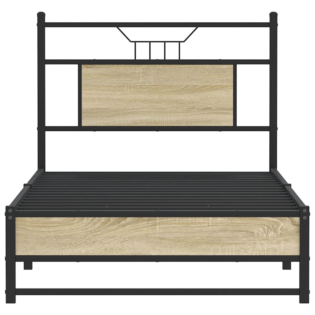 Sengeramme uten madrass sonoma eik 75x190 cm konstruert tre