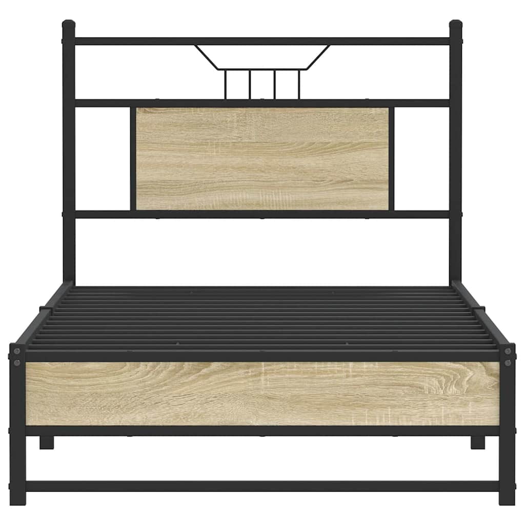 Sengeramme uten madrass sonoma eik 80x200 cm konstruert tre