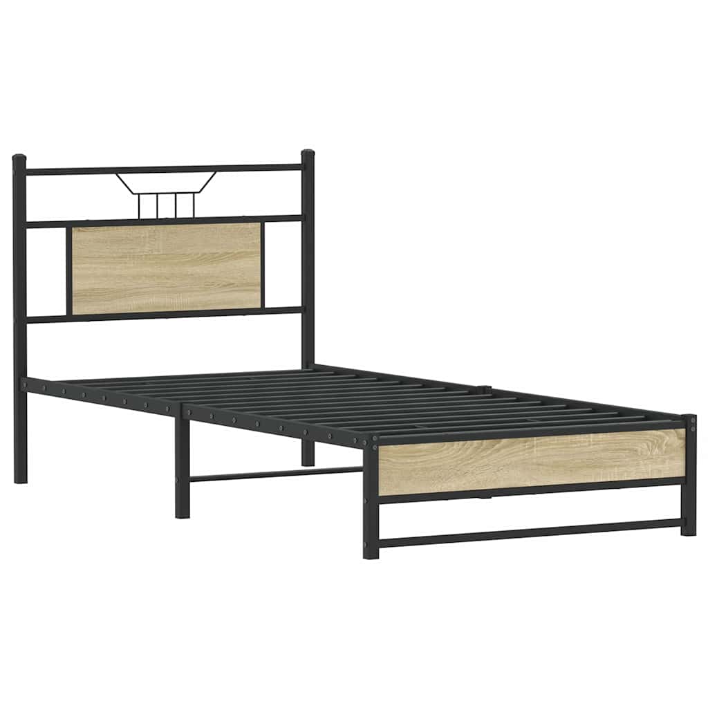 Sengeramme uten madrass sonoma eik 90x190 cm konstruert tre