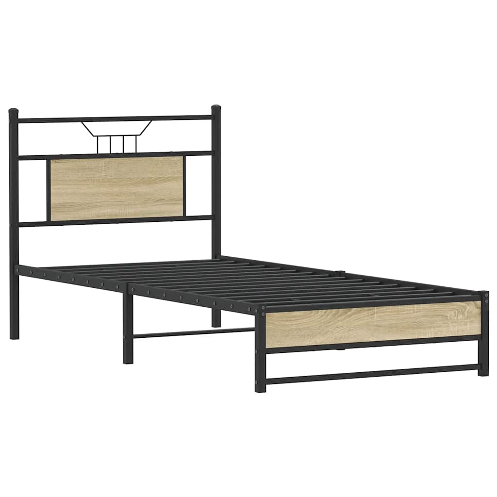 Sengeramme uten madrass sonoma eik 90x200 cm konstruert tre