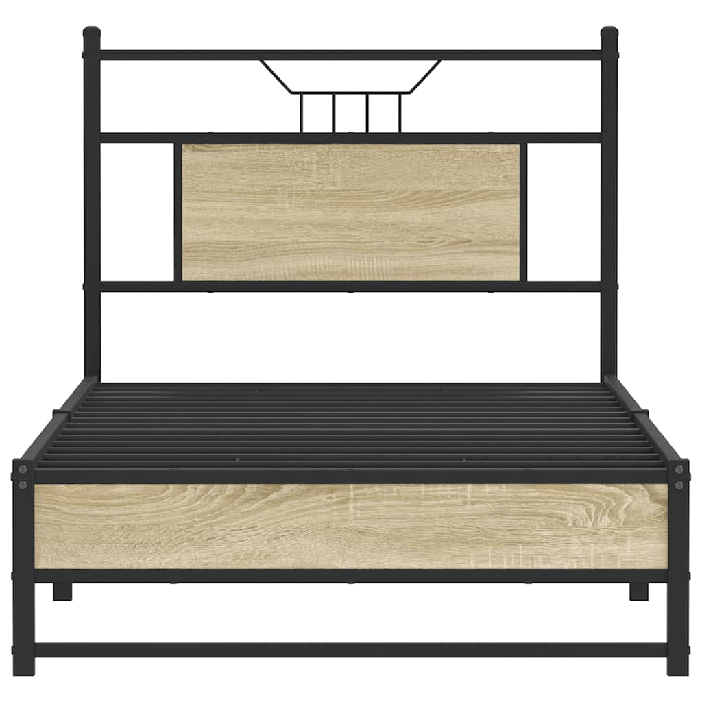 Sengeramme uten madrass sonoma eik 90x200 cm konstruert tre