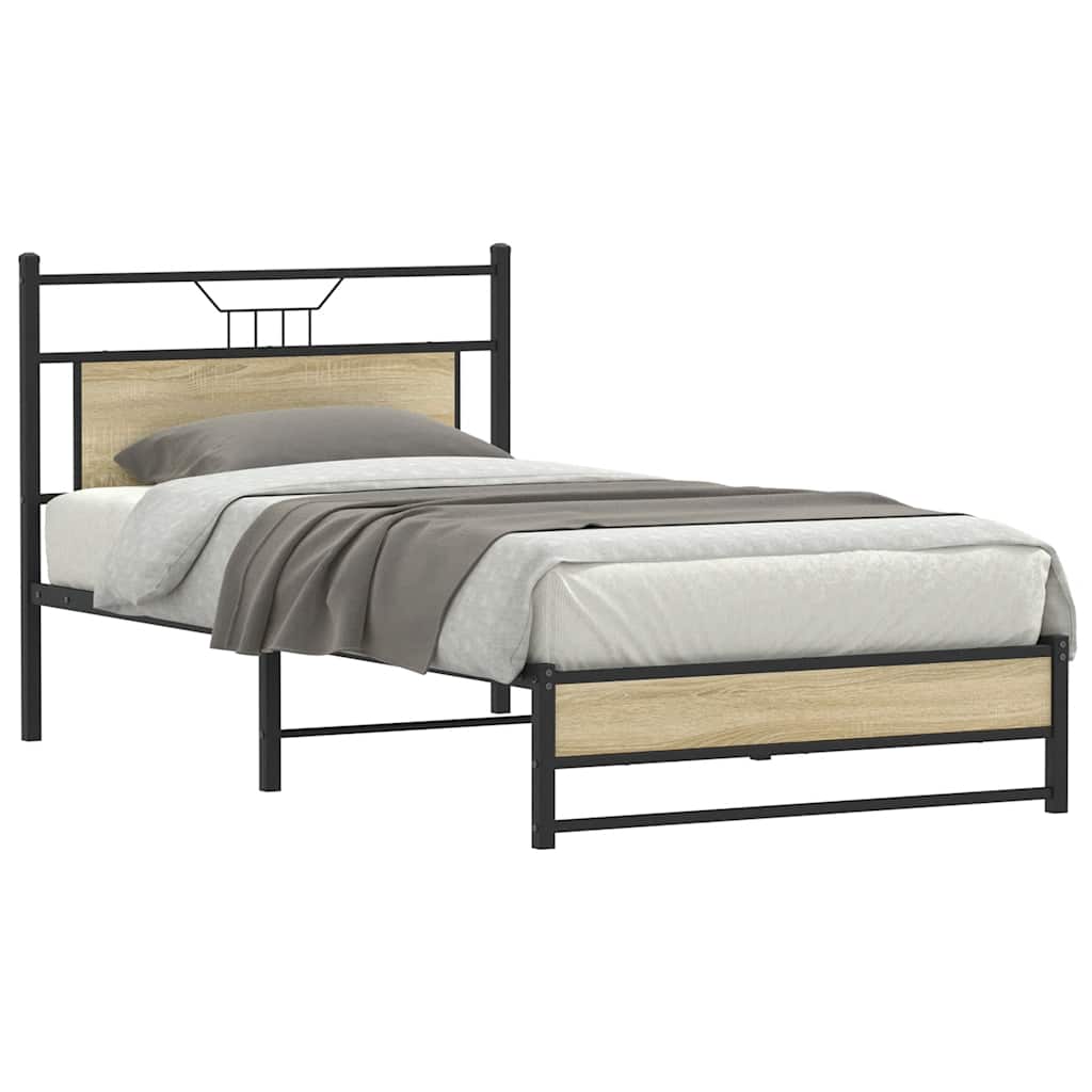Sengeramme uten madrass sonoma eik 100x200 cm konstruert tre