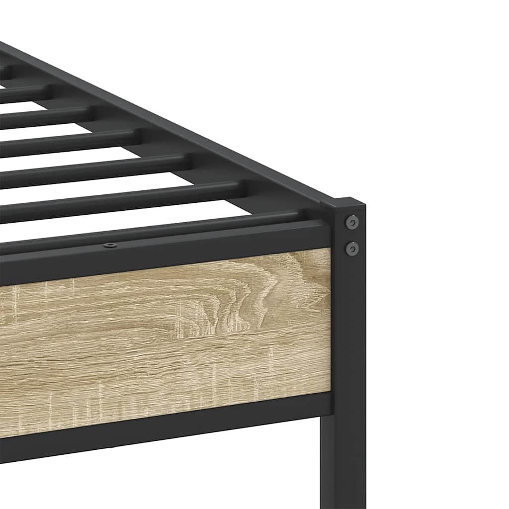 Sengeramme uten madrass sonoma eik 100x200 cm konstruert tre