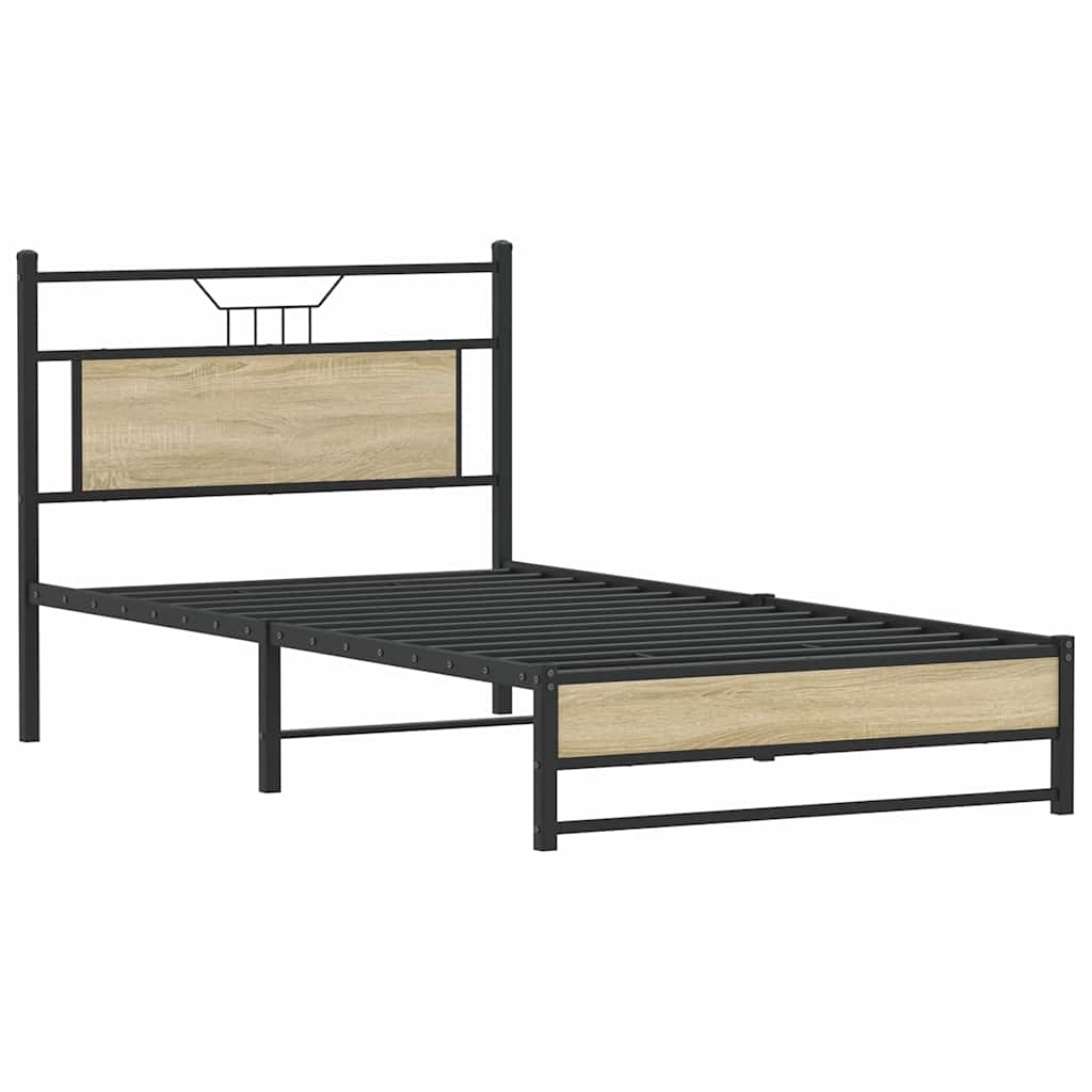 Sengeramme uten madrass sonoma eik 107x203 cm konstruert tre