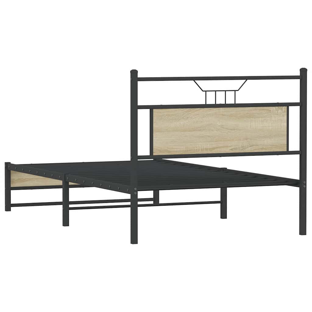 Sengeramme uten madrass sonoma eik 107x203 cm konstruert tre
