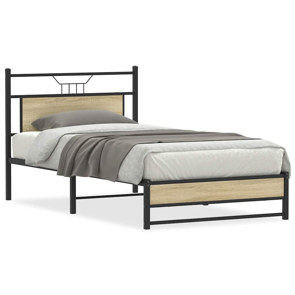 Sengeramme uten madrass sonoma eik 107x203 cm konstruert tre