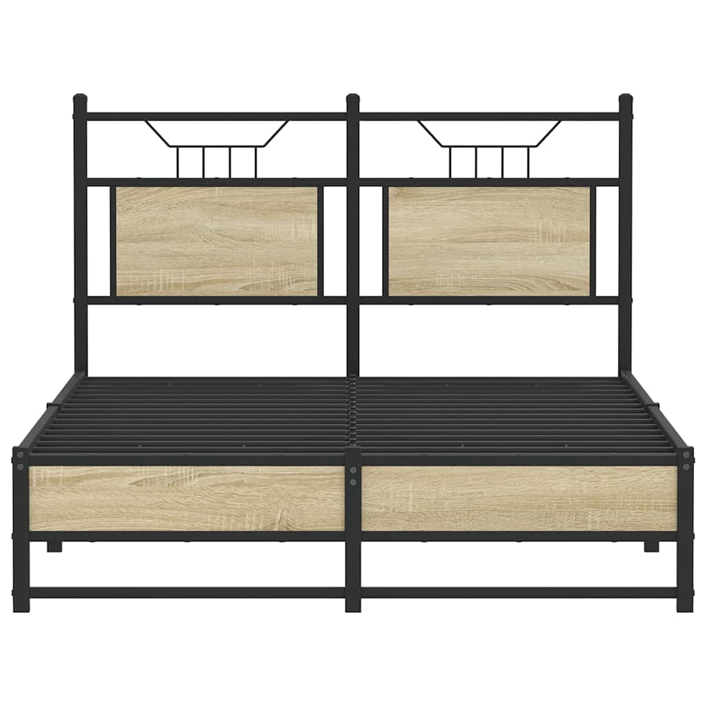 Sengeramme uten madrass sonoma eik 120x190 cm konstruert tre