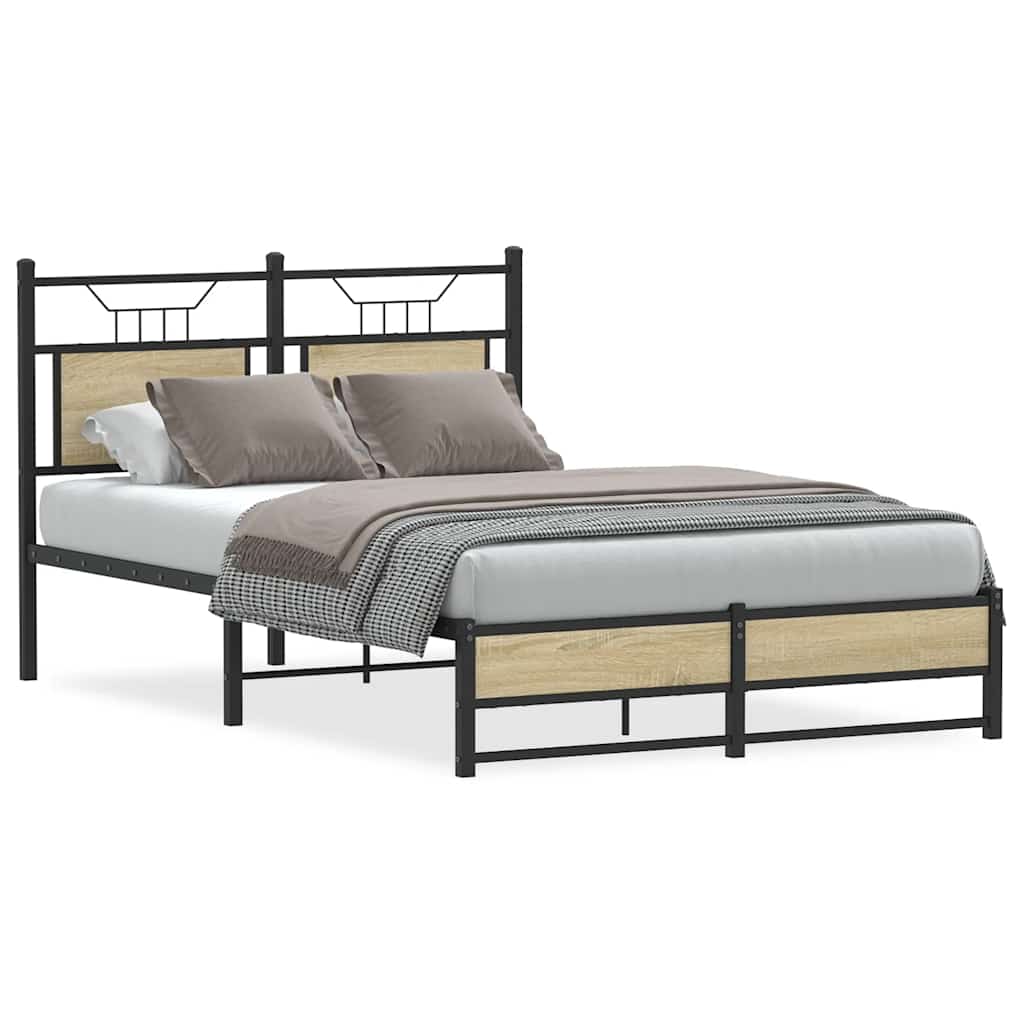 Sengeramme uten madrass sonoma eik 120x190 cm konstruert tre