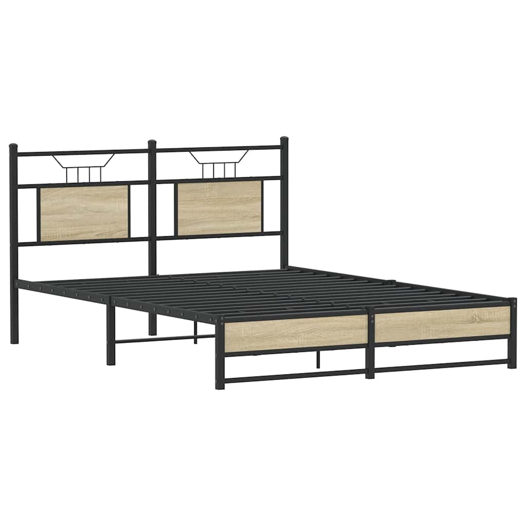 Sengeramme uten madrass sonoma eik 140x190 cm konstruert tre