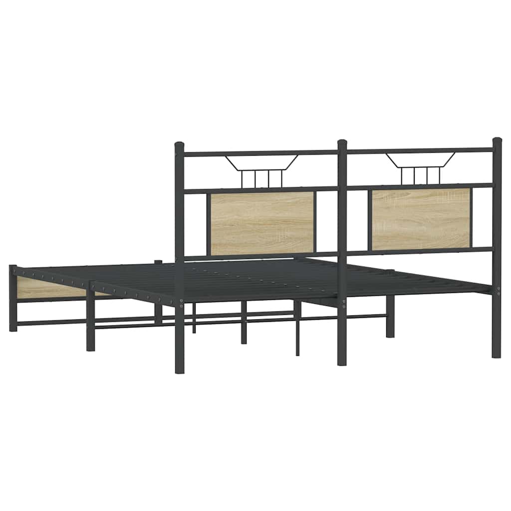 Sengeramme uten madrass sonoma eik 140x190 cm konstruert tre