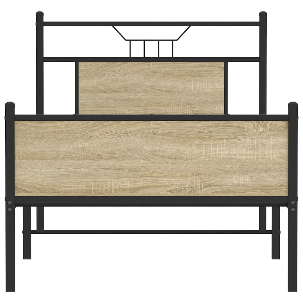 Sengeramme uten madrass sonoma eik 90x190 cm konstruert tre