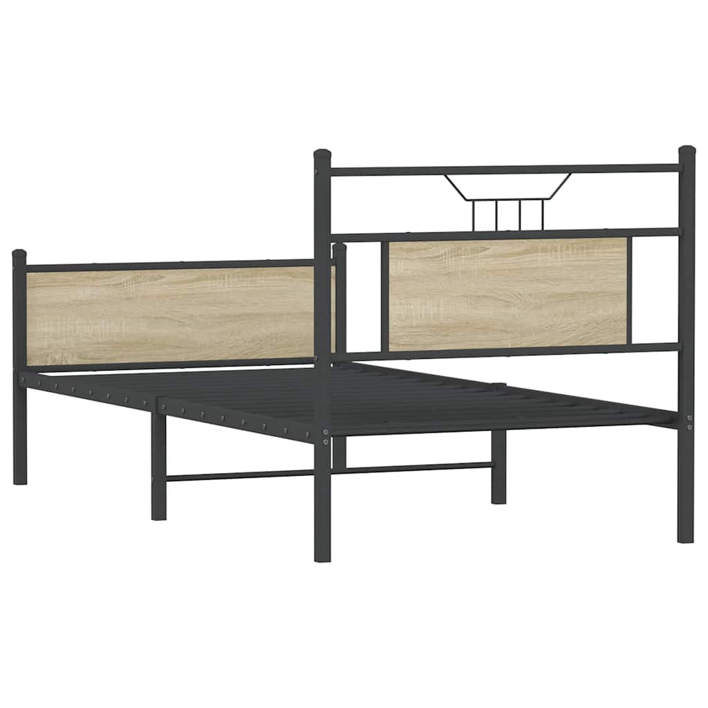 Sengeramme uten madrass sonoma eik 90x190 cm konstruert tre