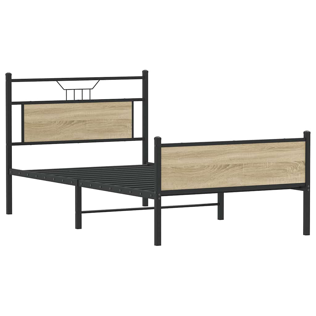 Sengeramme uten madrass sonoma eik 100x190 cm konstruert tre