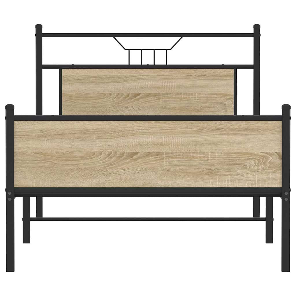 Sengeramme uten madrass sonoma eik 100x190 cm konstruert tre