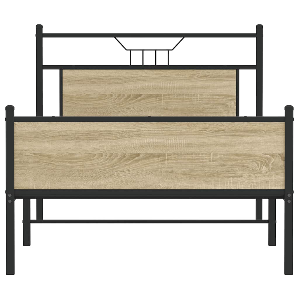 Sengeramme uten madrass sonoma eik 100x200 cm konstruert tre