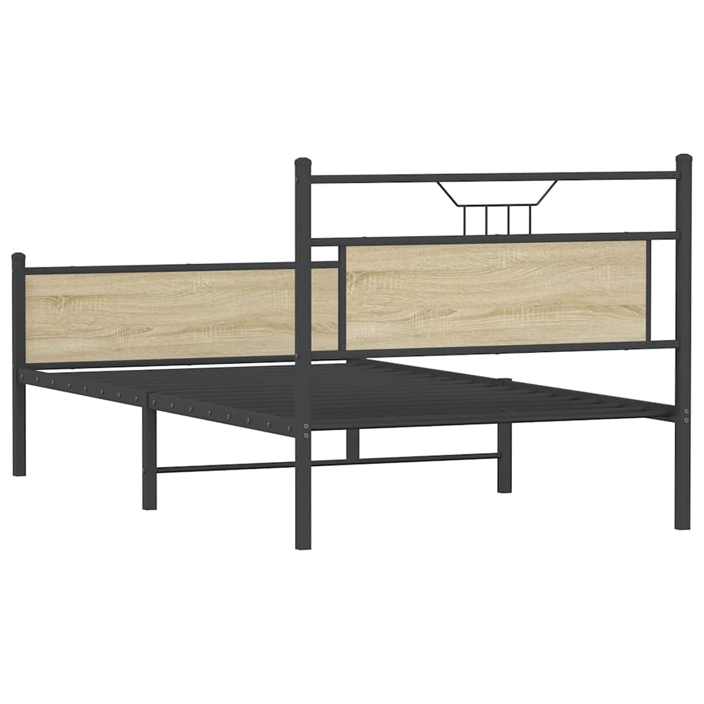 Sengeramme uten madrass sonoma eik 107x203 cm konstruert tre