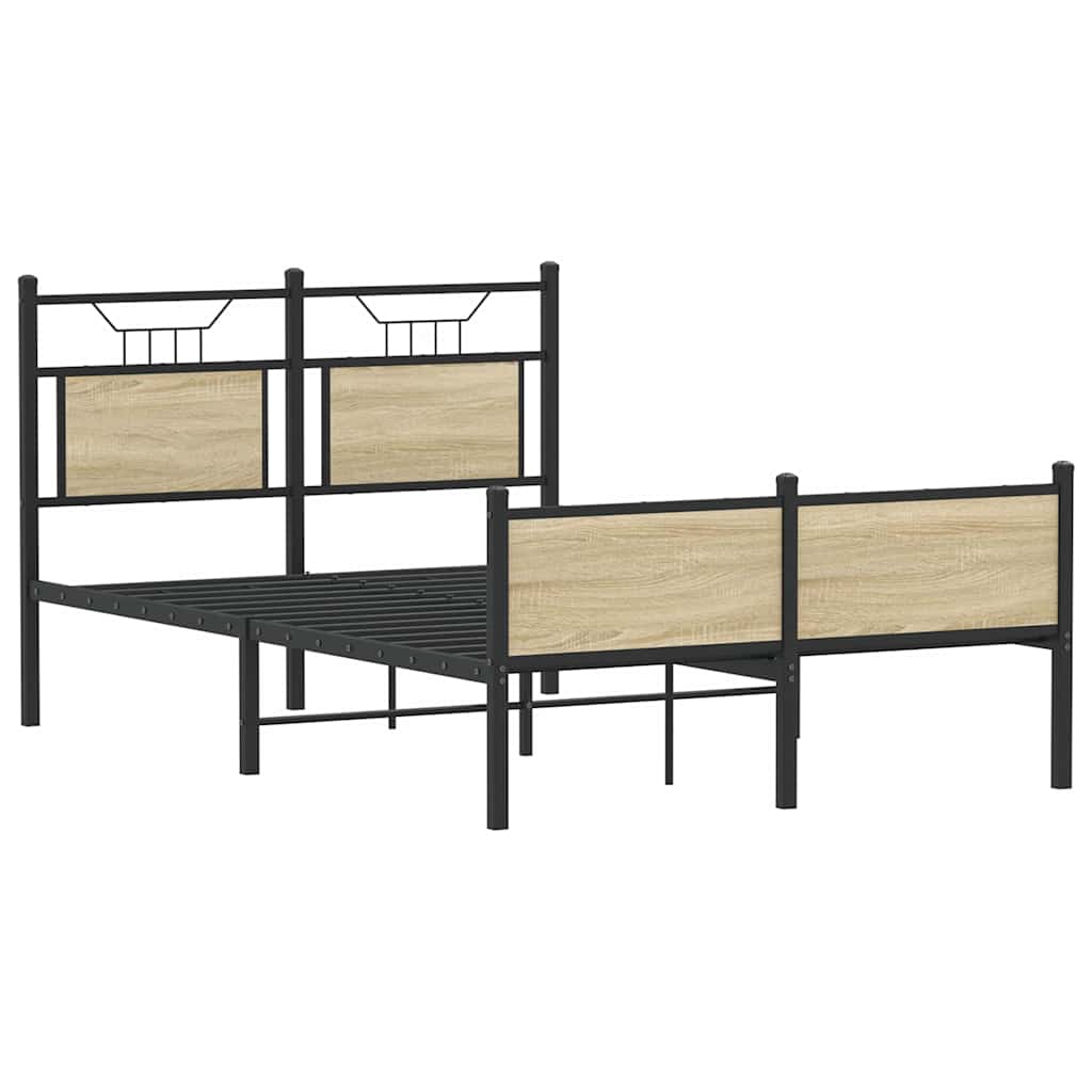 Sengeramme uten madrass sonoma eik 120x190 cm konstruert tre