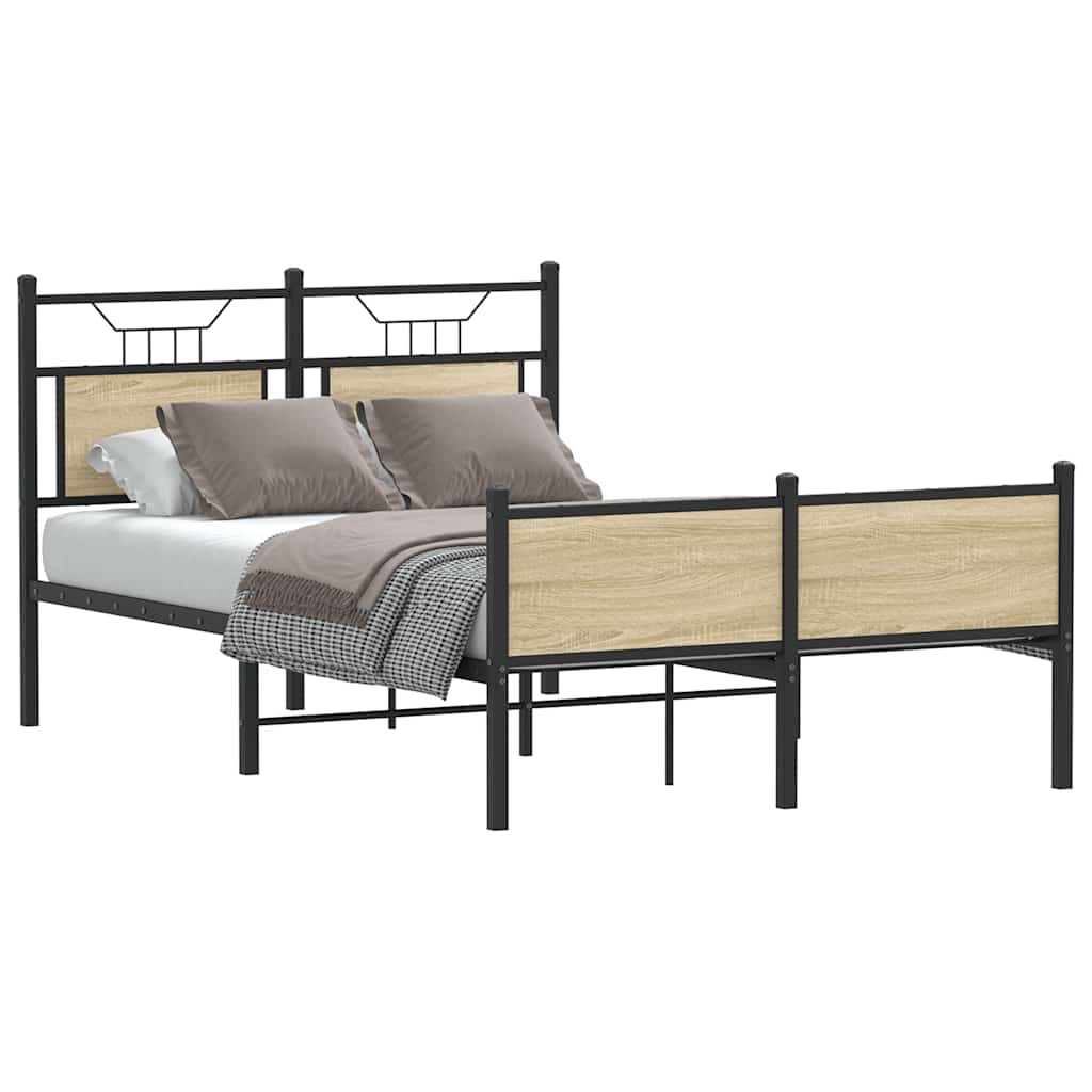 Sengeramme uten madrass sonoma eik 120x190 cm konstruert tre