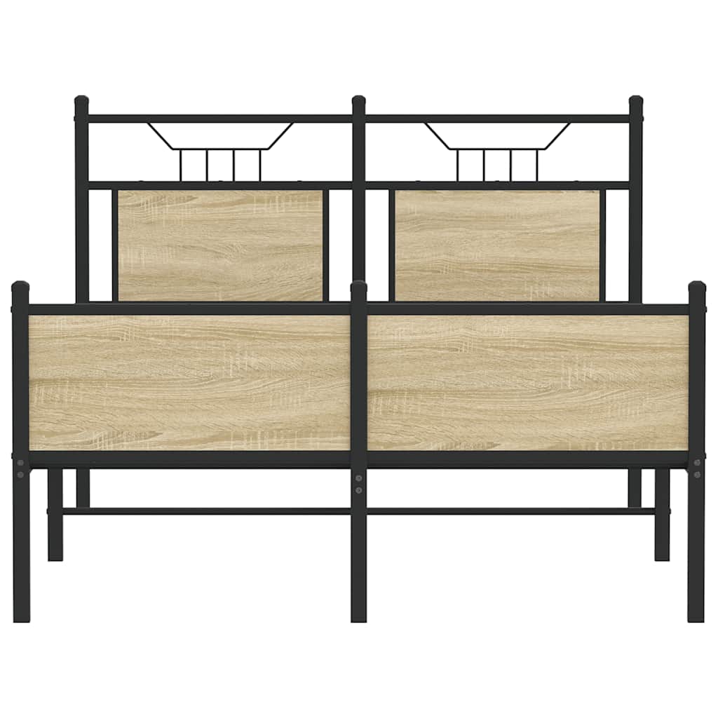 Sengeramme uten madrass sonoma eik 120x200 cm konstruert tre