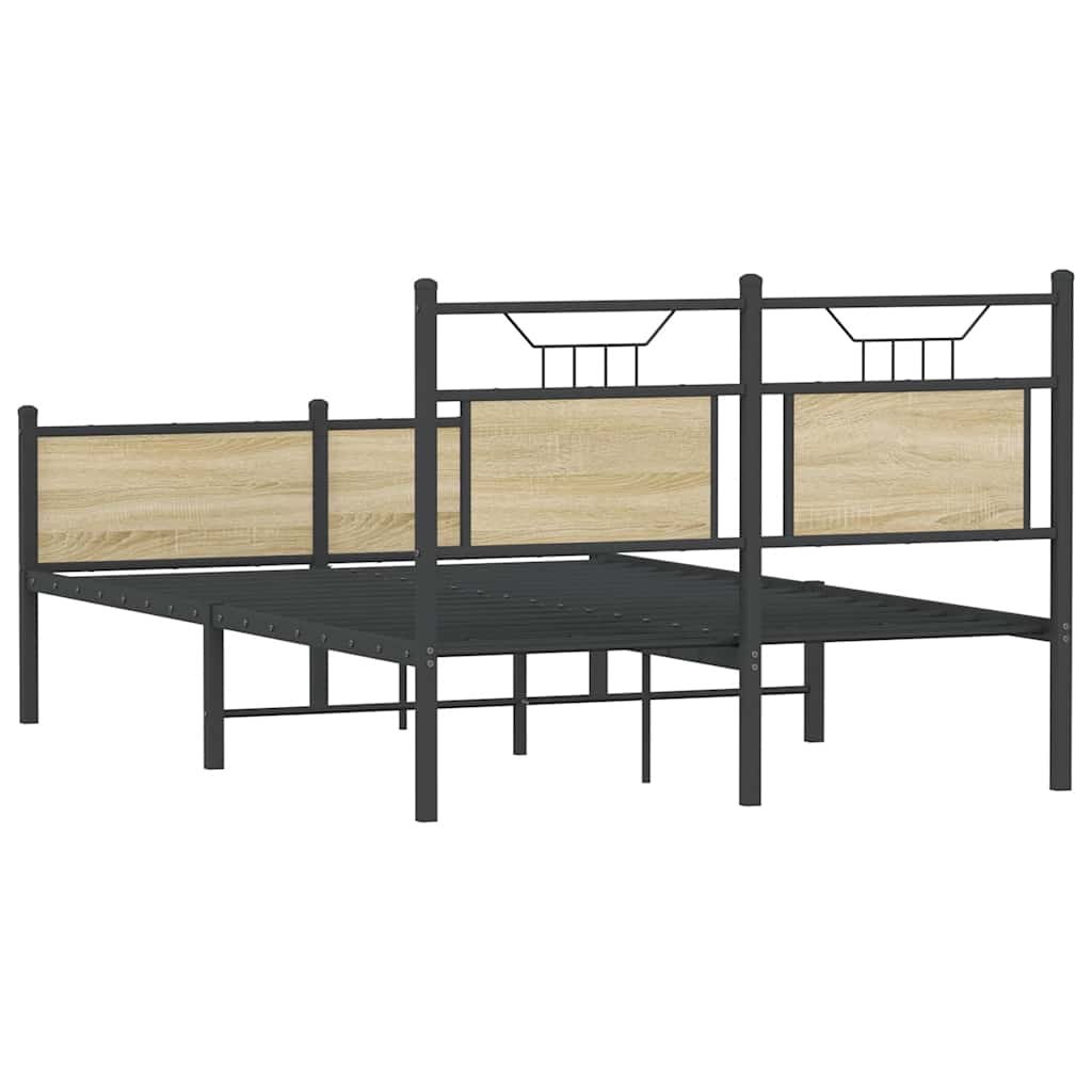 Sengeramme uten madrass sonoma eik 120x200 cm konstruert tre