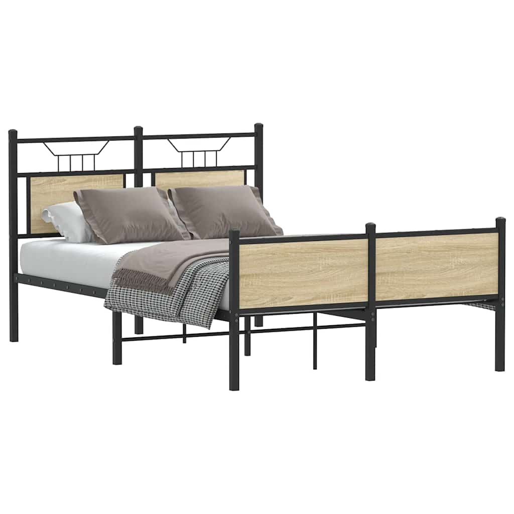 Sengeramme uten madrass sonoma eik 120x200 cm konstruert tre
