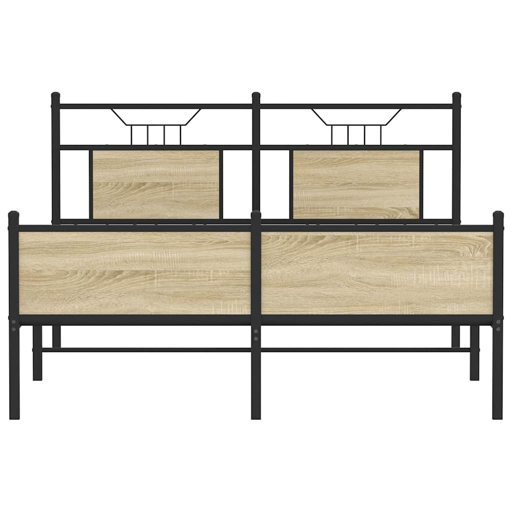 Sengeramme uten madrass sonoma eik 140x190 cm konstruert tre